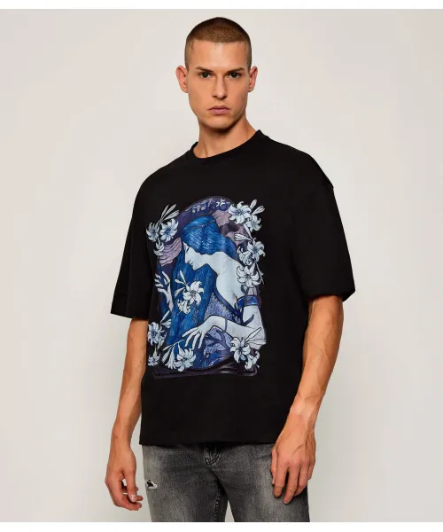 

Футболка Дифлуро Oversize fit Hugo, черный