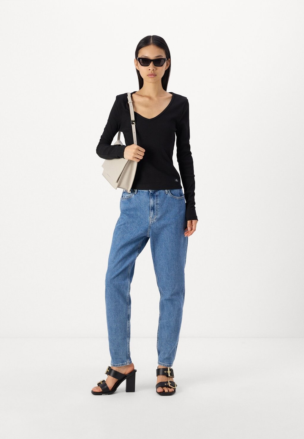 

Топ с длинными рукавами LABEL Calvin Klein, черный