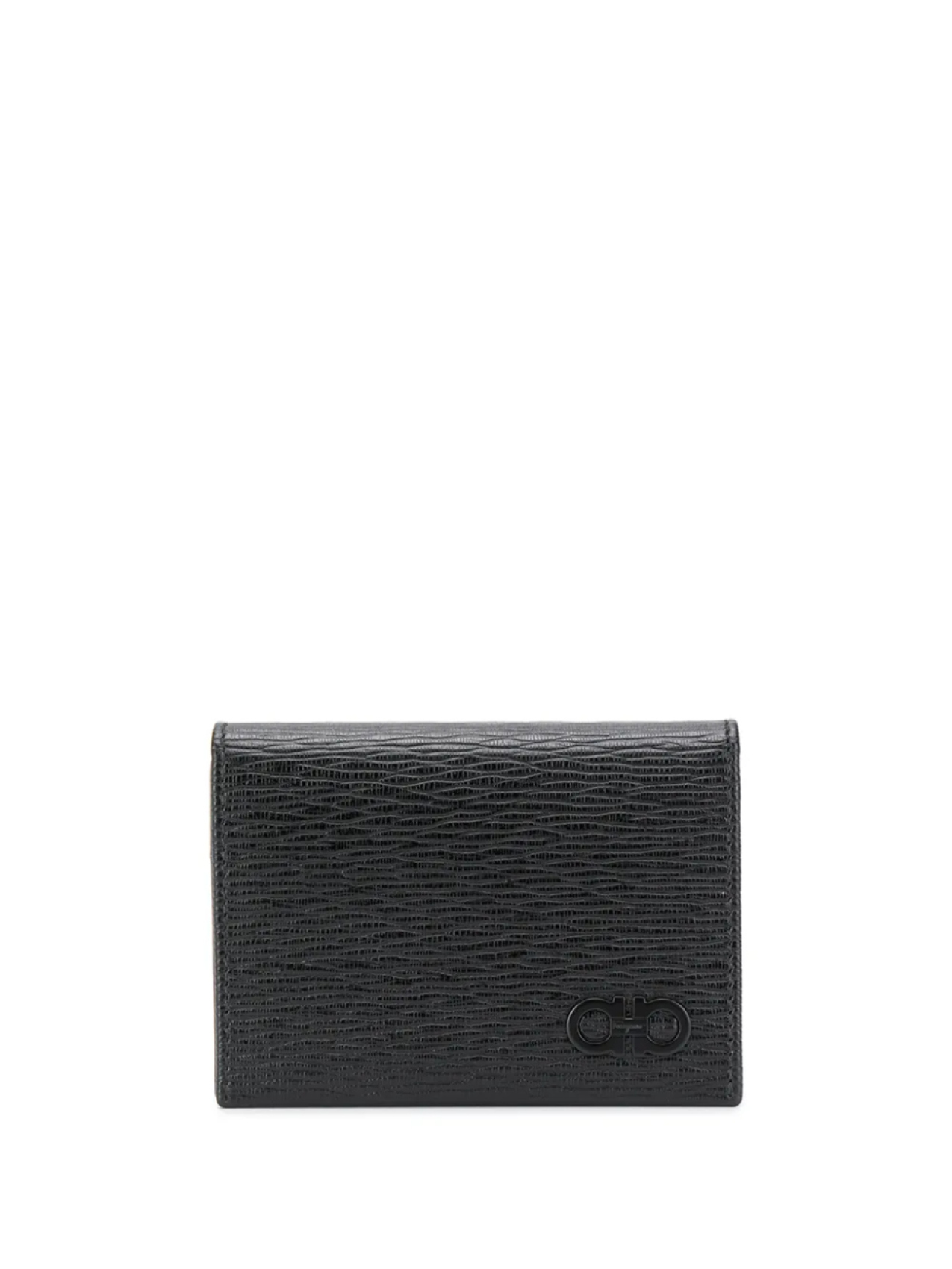 

Ferragamo фактурный картхолдер с декором Gancini, черный