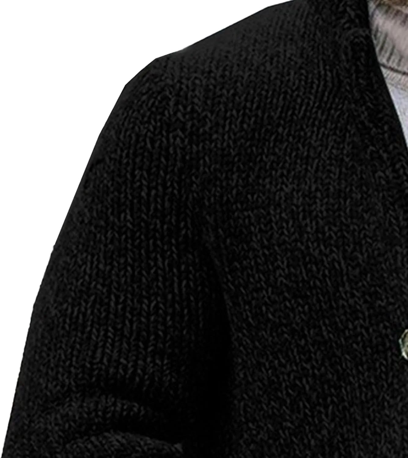 Мужской свитер с воротником стойкой на пуговицах Slim Fit — фото 4