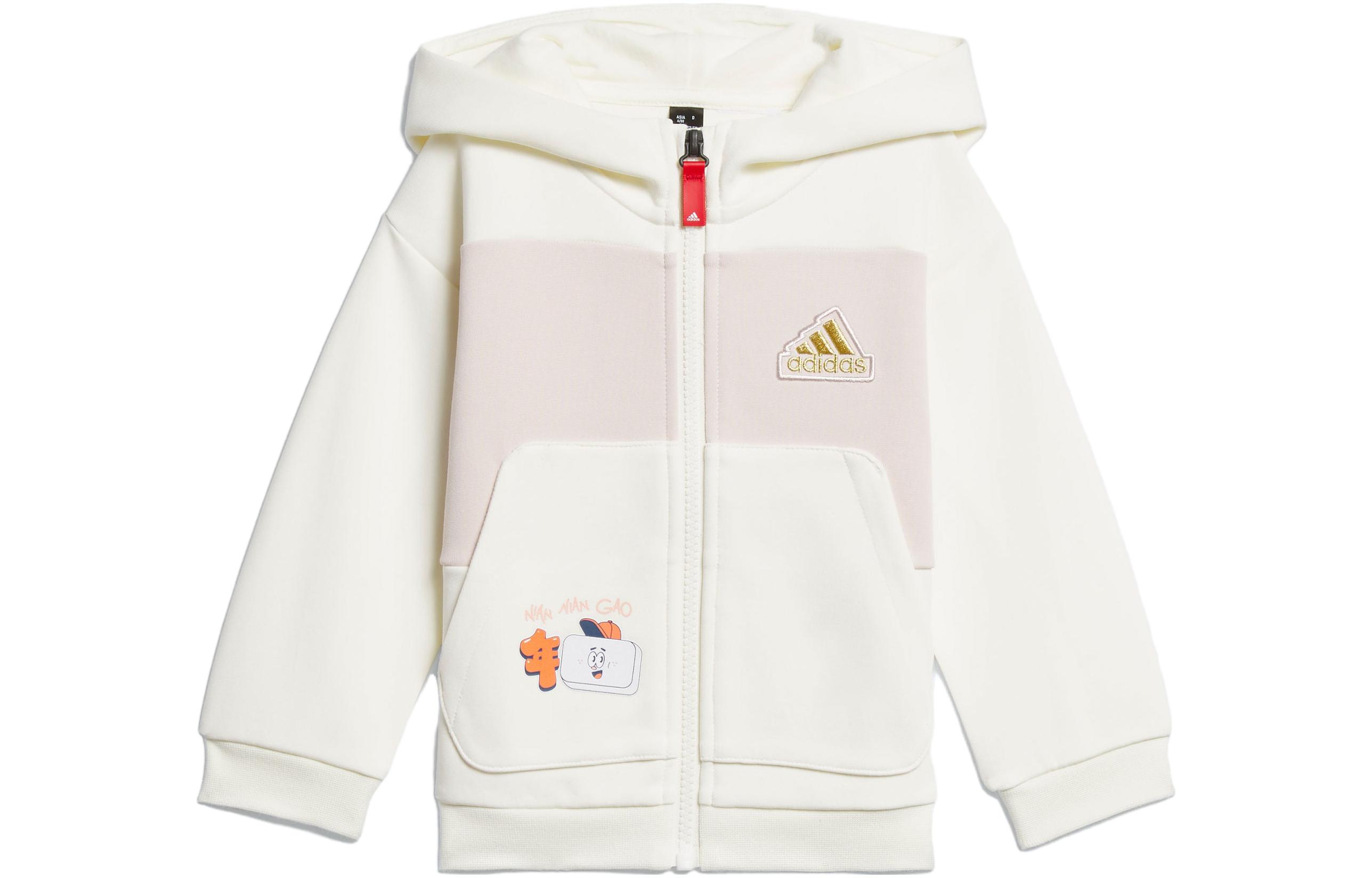 Детский комбинезон Adidas, комплект (Верх бело-зеленый/светло-лиловый розовый+Штаны темно-синие) — фото 4