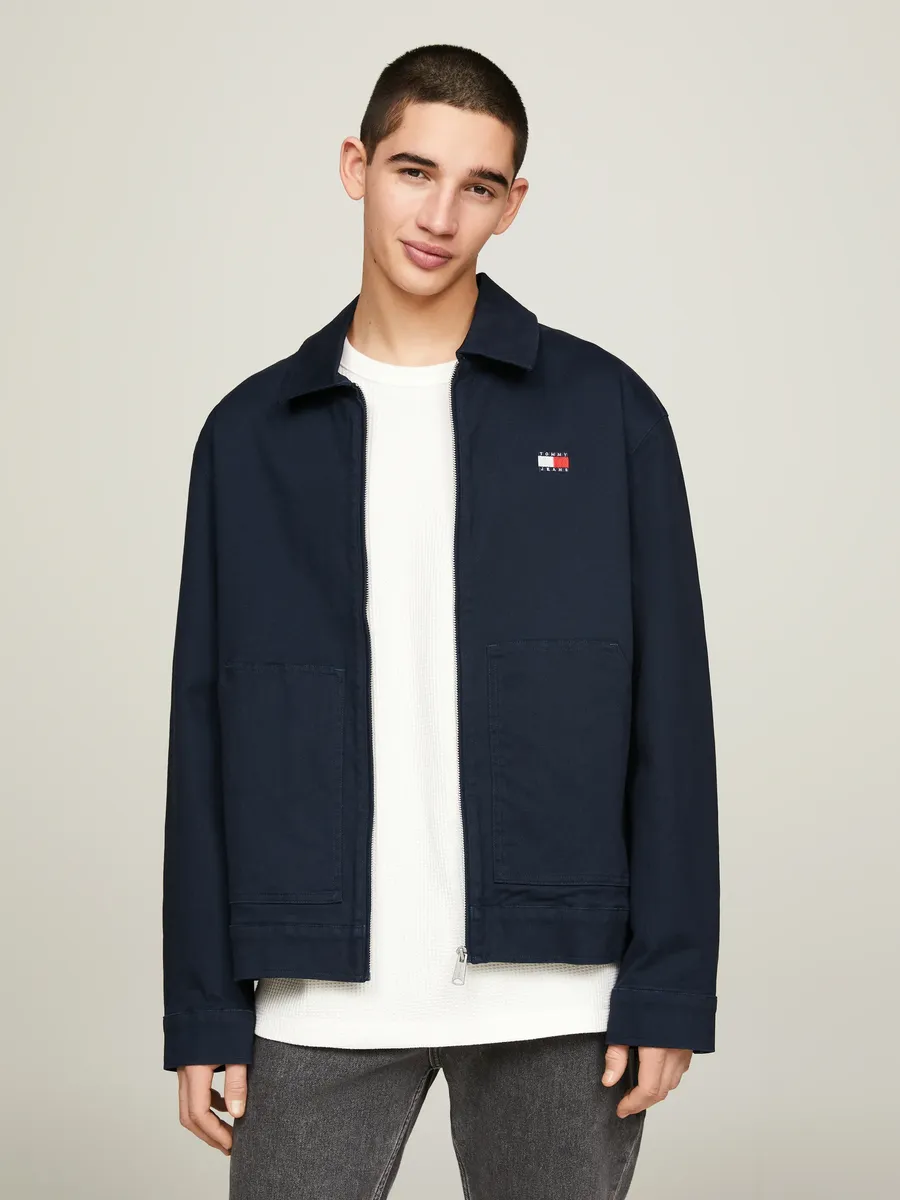 

Короткая куртка Tommy Jeans "TJM REG COTTON JACKET EXT", синий