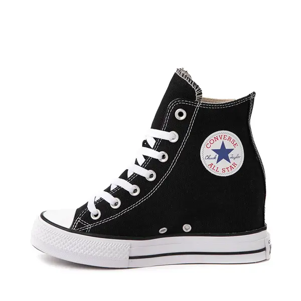 Кроссовки Womens Converse Chuck Taylor All Star Classic Wedge Platform Sneaker, черный/белый
