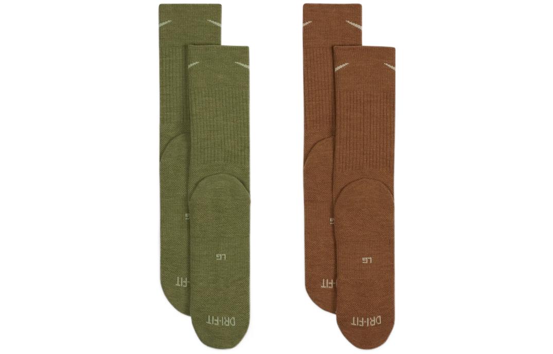 Унисекс носки Nike до середины икры, 2 пары (Зелёный Outdoor+Жёлтый Rattan) — фото 3