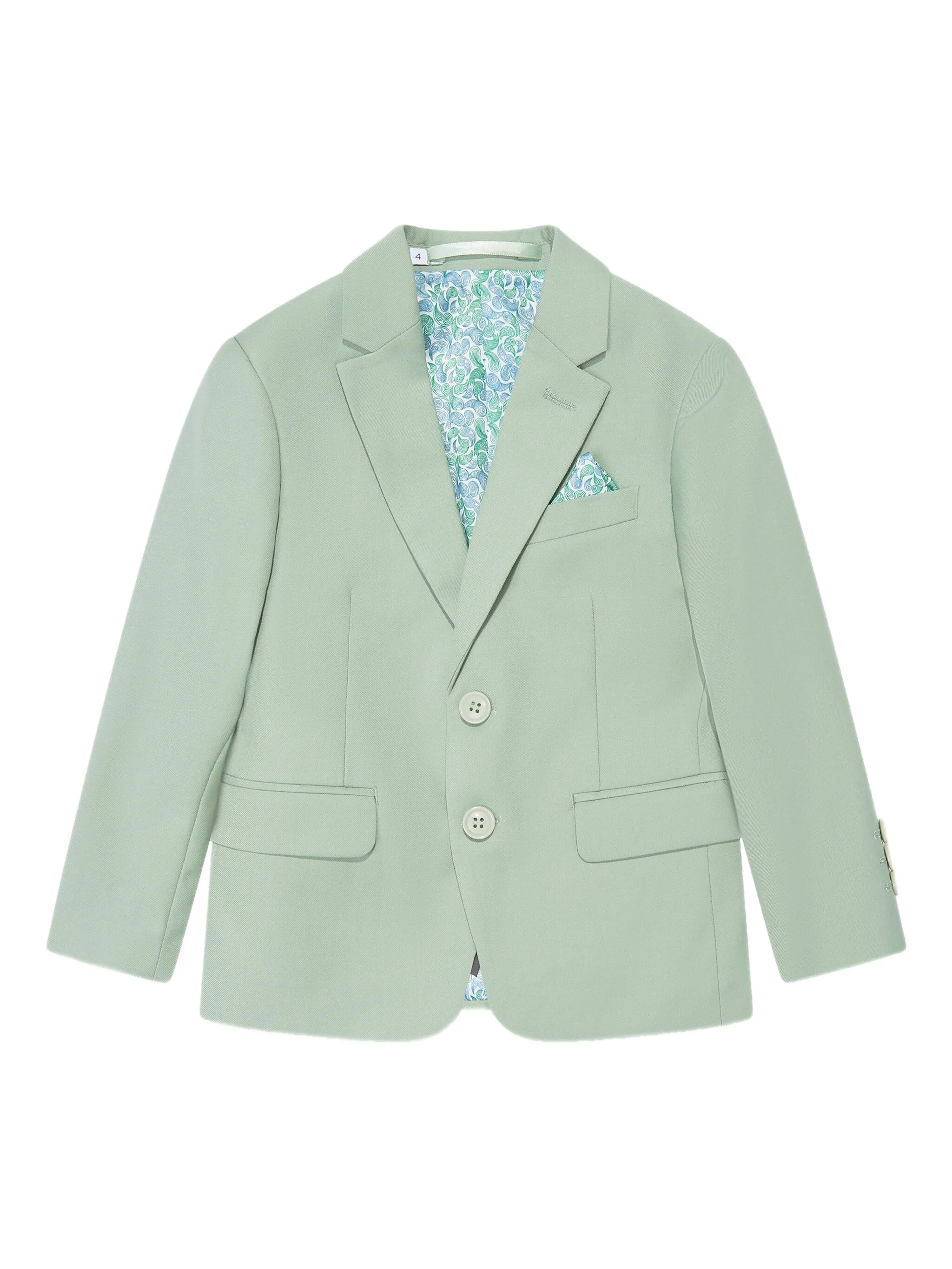 

Костюм с принтом пейсли Suitlab Kids, зеленый