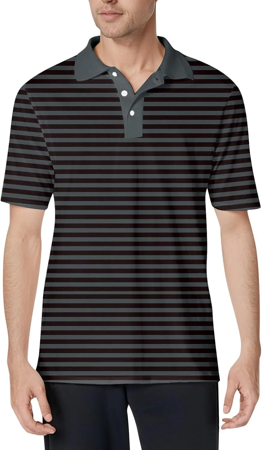 

Мужская поло, короткий рукав, полосатая