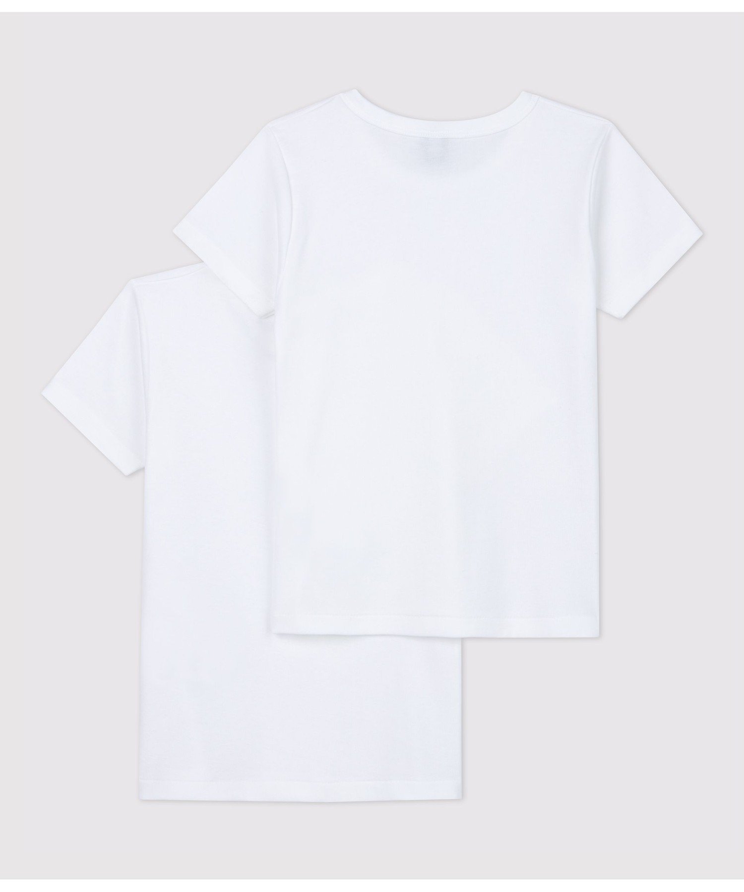 Комплект из 2 белых футболок с коротким рукавом PETIT BATEAU, Color 1 — фото 2