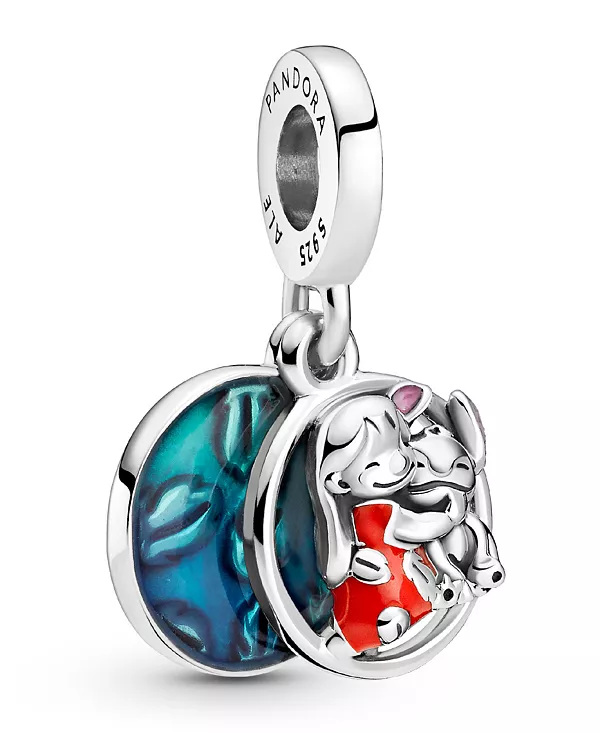 

Серебряный шарм-подвеска Disney Lilo Stitch Family Pandora, multicolor