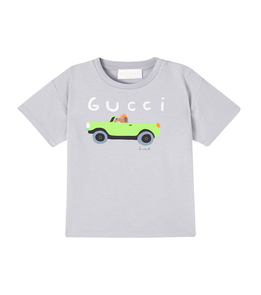 

Детская футболка из хлопкового джерси с принтом Euan Roberts Gucci Kids, Thunderstorm/Mc