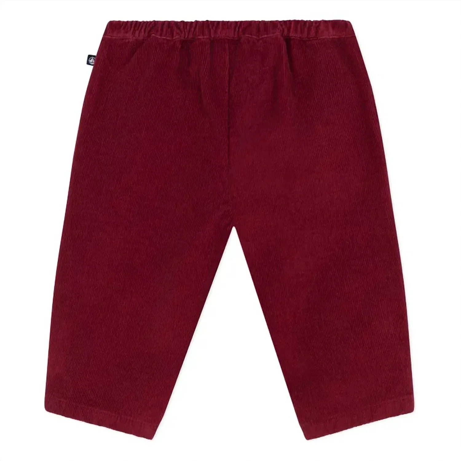 Petit Bateau Детские вельветовые брюки с карманами, бордового цвета — фото 2