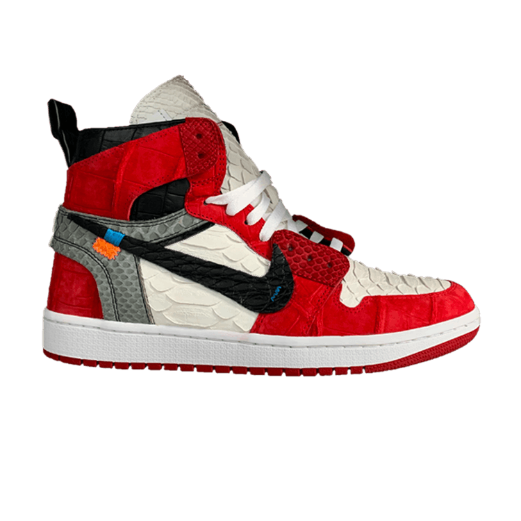 

Кроссовки Air Jordan The Shoe Surgeon x Off-White x Air Jordan 1 High Retro Lux 'Chicago', красный