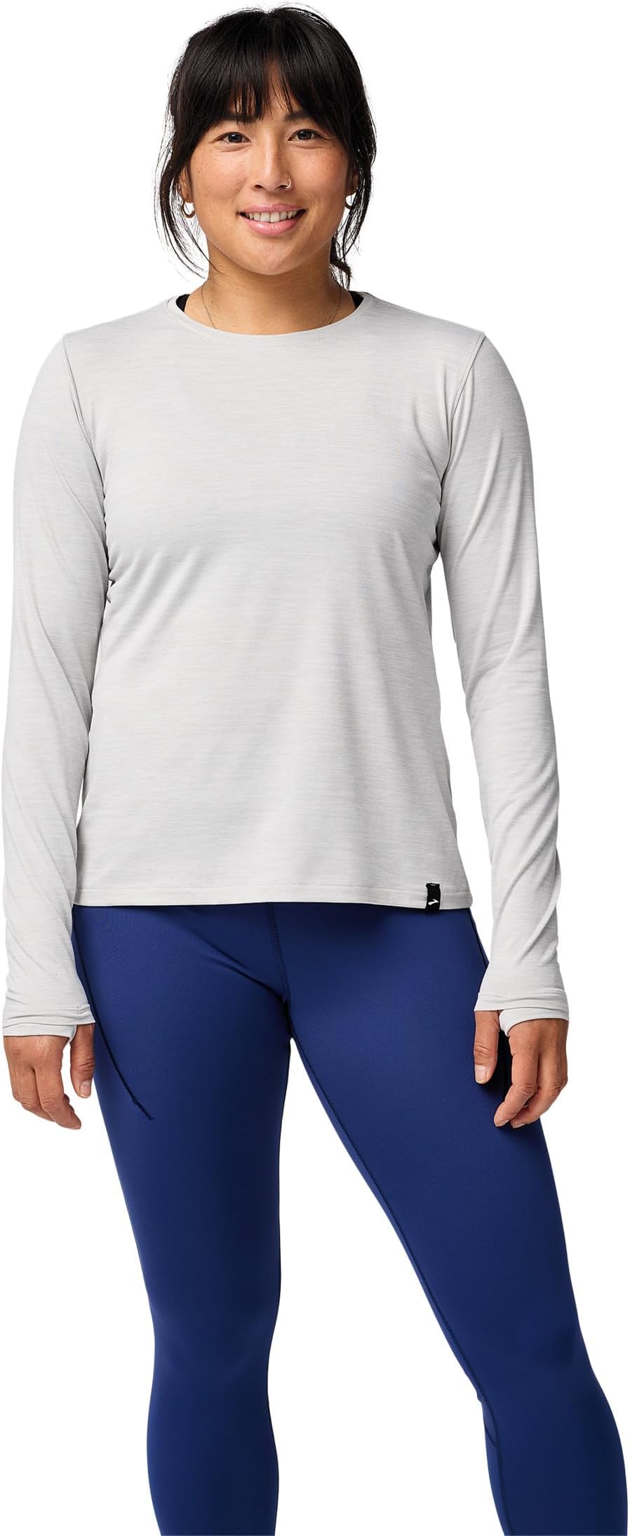 

Лонгслив Brooks Luxe Long Sleeve, цвет Heather Light Ash