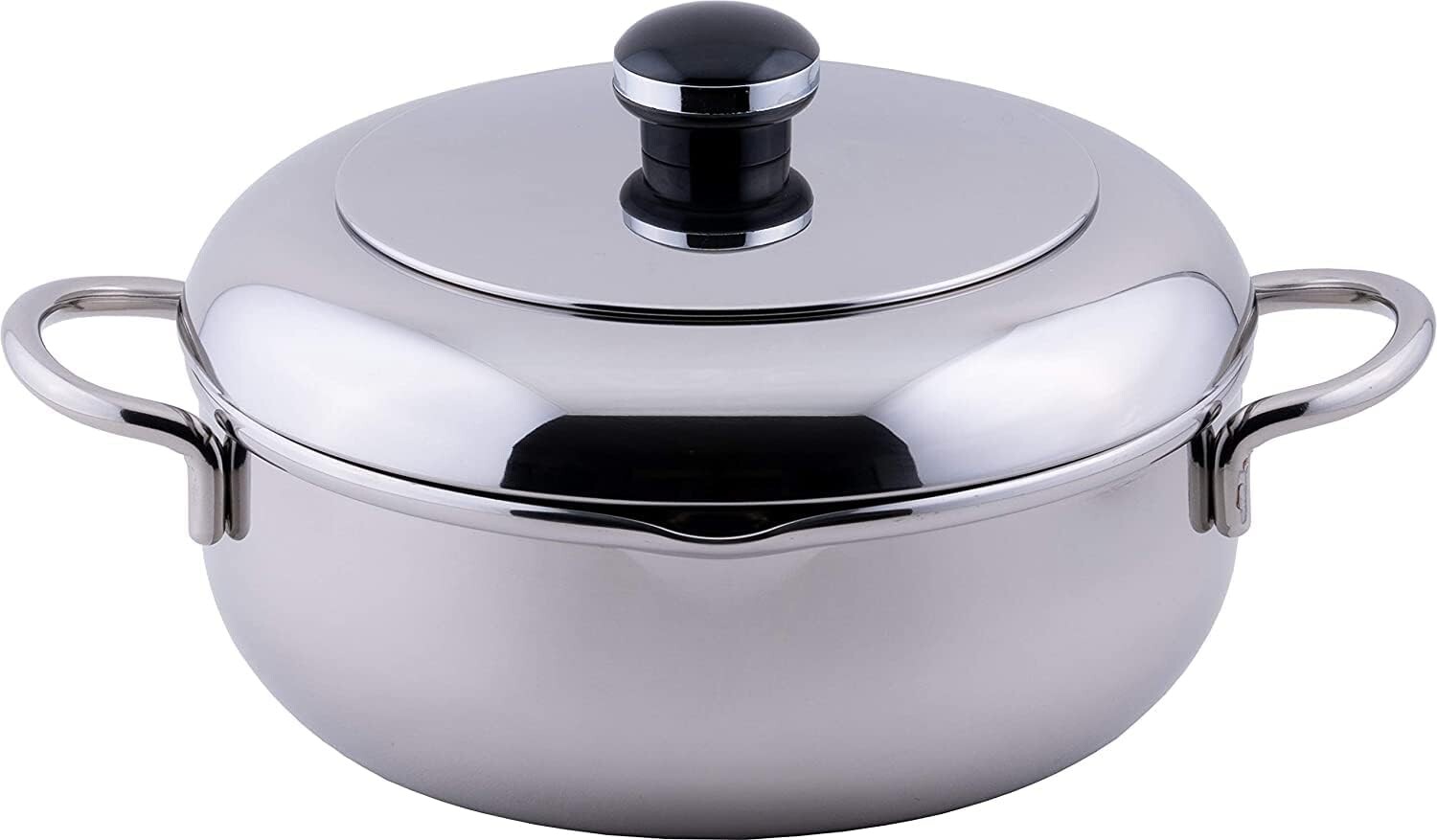 

Miyazaki Seisakusho Objet OJ-43 Двуручная кастрюля для темпуры, 7,1 дюйма (18 см), сделано в Японии, совместима с индукционной индукцией, легкая