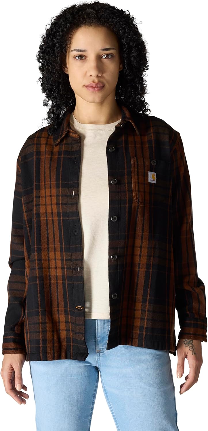 

Carhartt женская футболка из серии Tencel Fiber, свободного кроя, в клетку, Black, Черный, Carhartt женская футболка из серии Tencel Fiber, свободного кроя, в клетку, Black