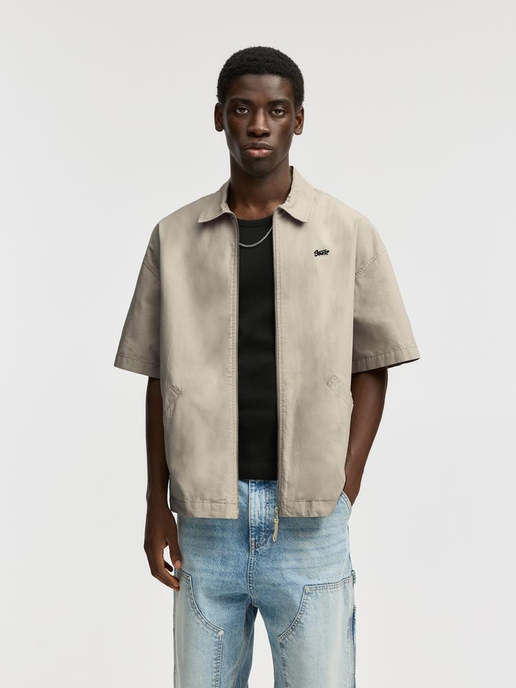 

Куртка с коротким рукавом и застежкой-молнией Pull And Bear, белый