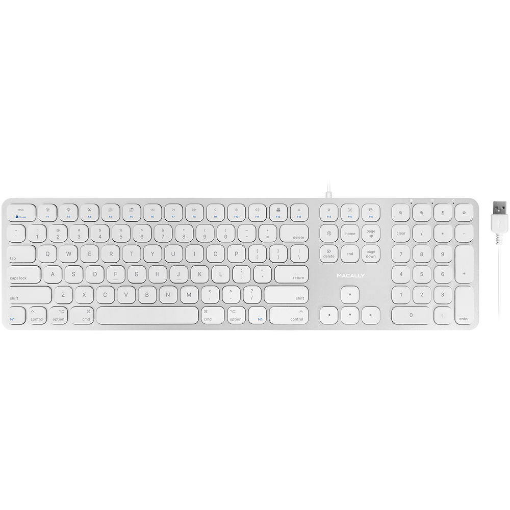 

Проводная клавиатура Macally Slim USB с 2 портами USB