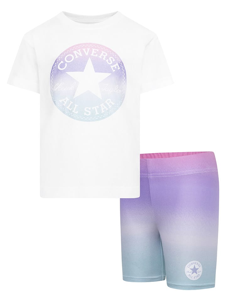 

Футболка Converse, белый/фиолетовый