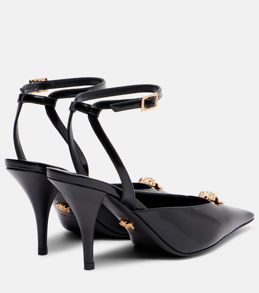 Туфли-лодочки La Medusa 85 из кожи Versace, Black -  Versace Gold — фото 2
