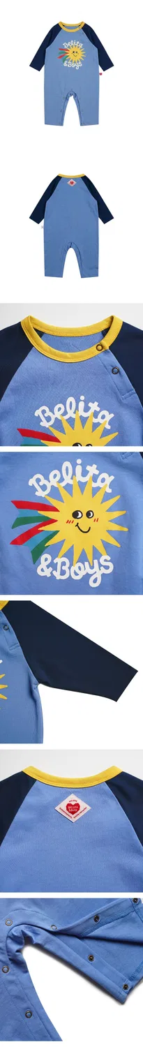 Детский комбинезон с длинными рукавами Baby Sun тёмно-синий от Belita&Boys — фото 3
