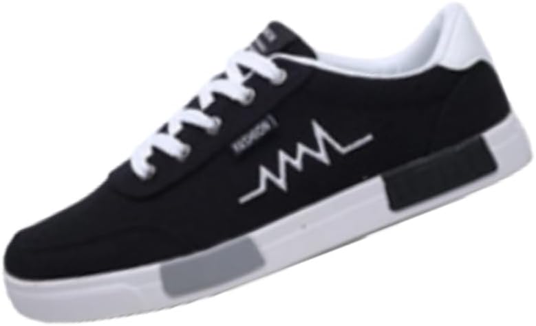 

Мужские стильные дышащие холщовые кроссовки - противоскользящие и прочные - для улицы и скейтборда Fmshi, черный