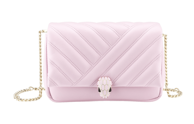 

Bvlgari Сумка через плечо Serpenti Cabochon из коровьей кожи, мини-сумка-кроссбоди для женщин, розовый цвет вишневого цветка