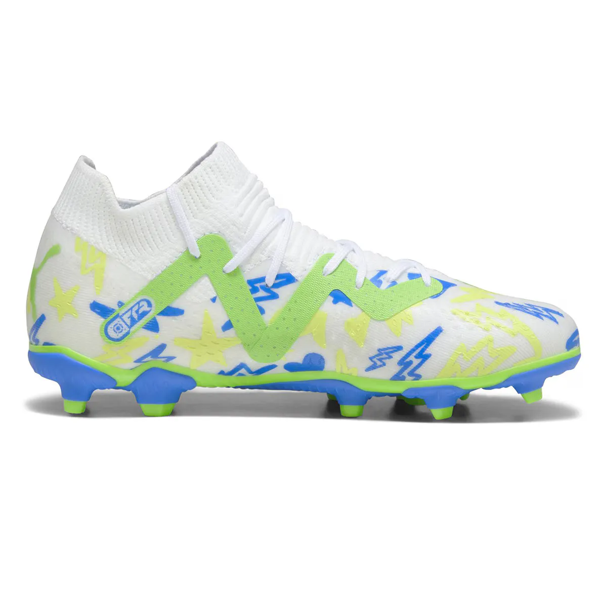 

Детские футбольные бутсы Puma Future Match Neymar JR FG/AG, цвет Blanco / Estampado