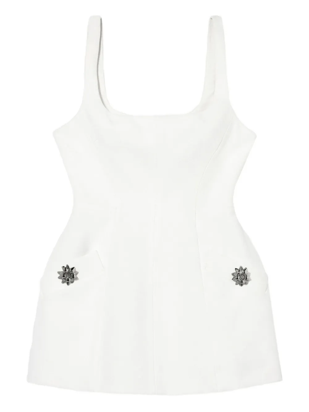 

Платье мини с декорированными карманами BLUMARINE, белый