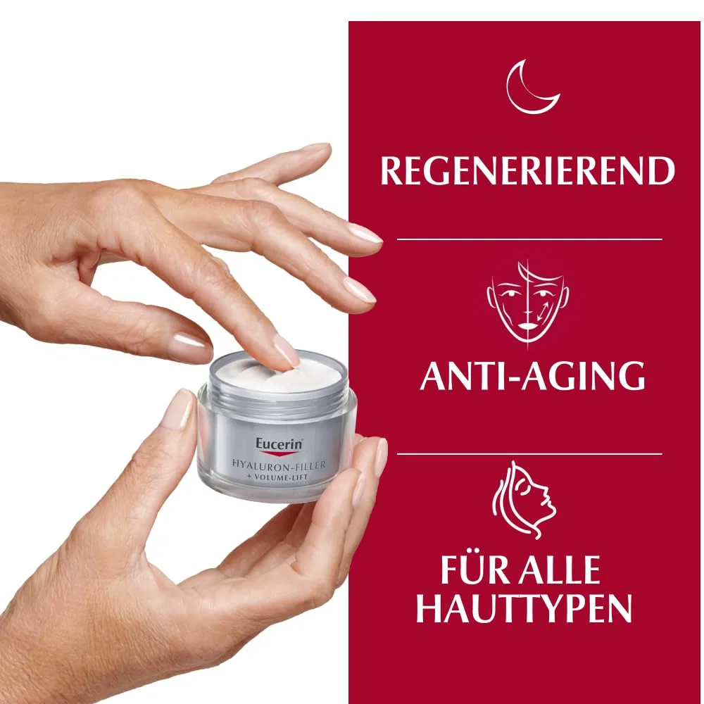 Крем для лица Eucerin — Ночной Hyaluronic Filler + Volume-Lift, 50 мл — фото 3