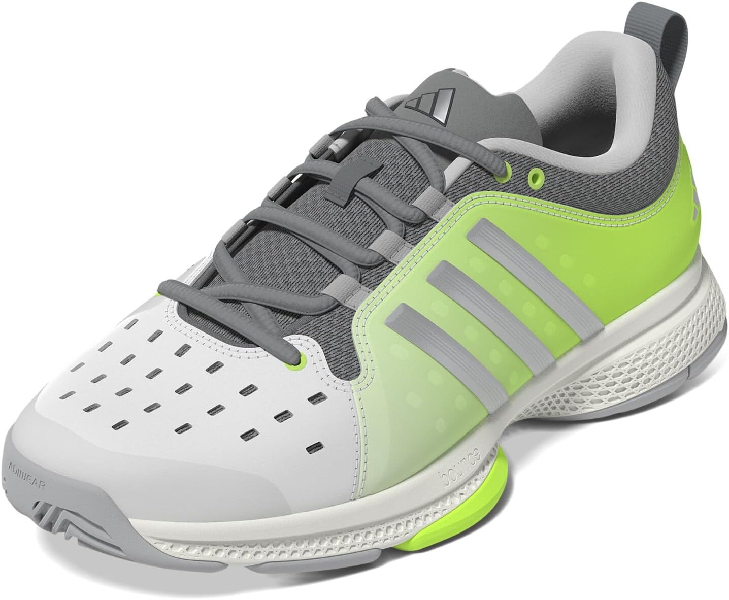 

Кроссовки adidas Pickleball, цвет White/Silver Metallic/Lucid Lemon