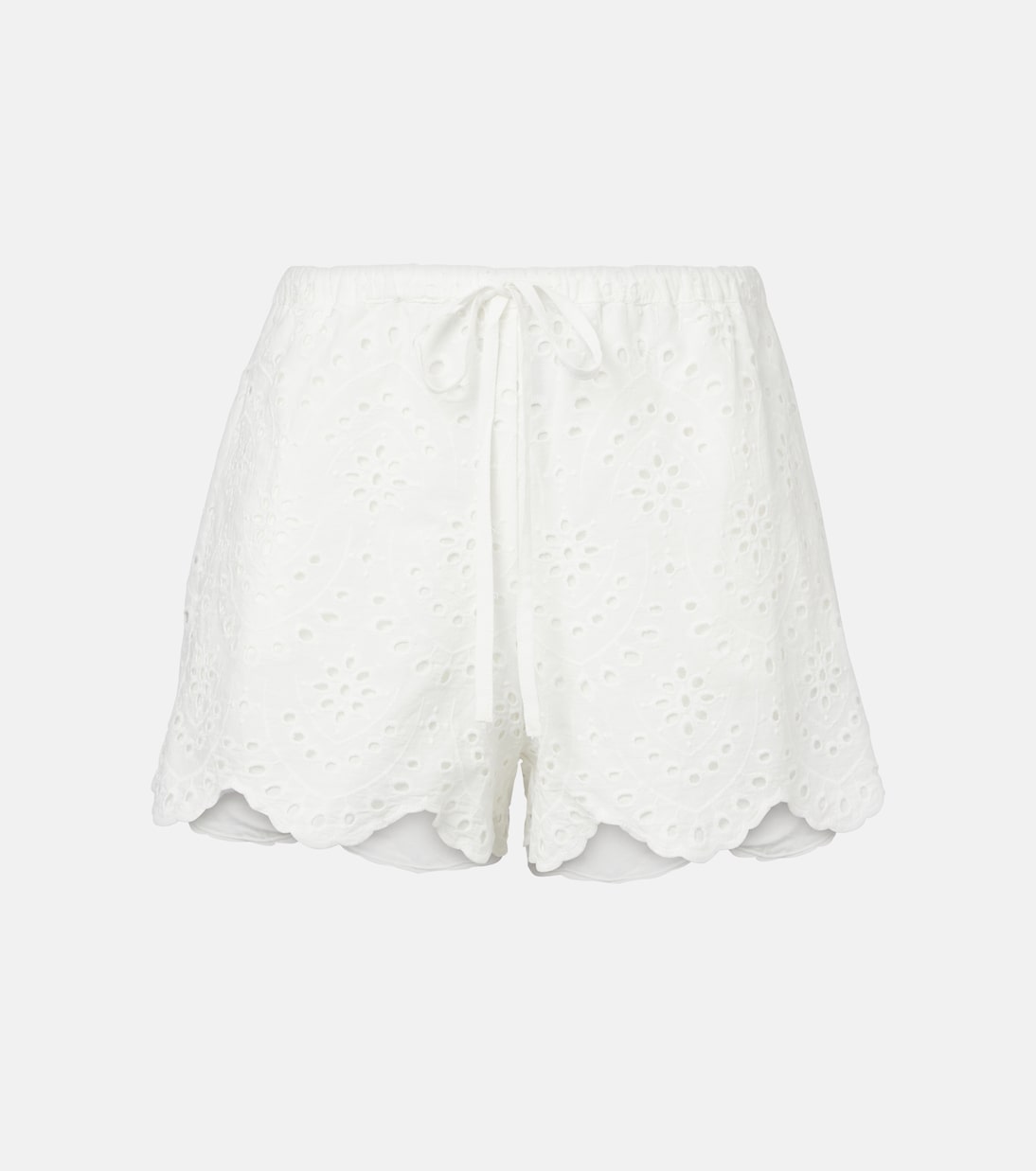 

Шорты из хлопка с вышивкой ришелье Cruse Poupette St Barth, Natural White Plain