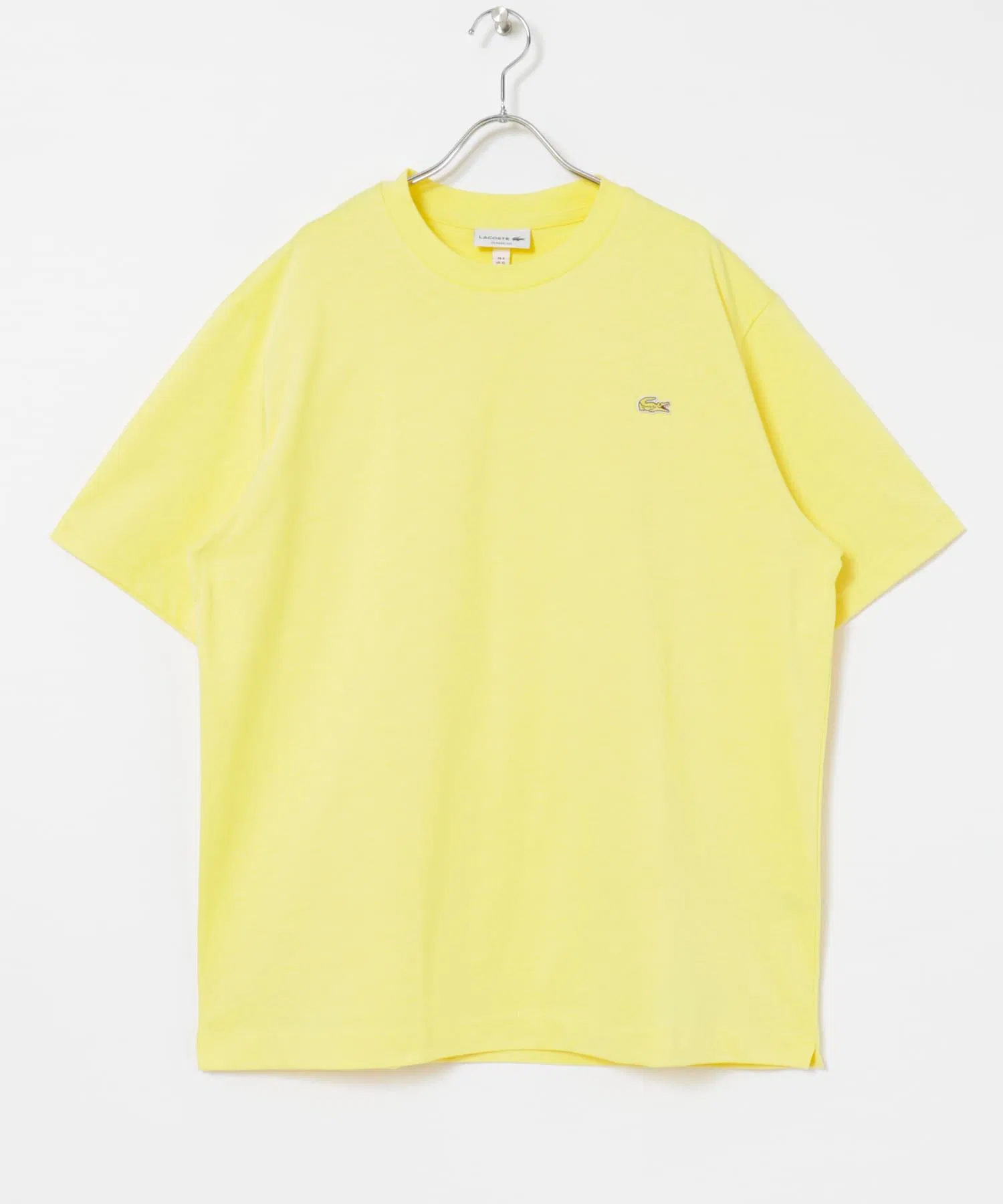 Футболка мужская Lacoste с логотипом, круглый вырез, 100% хлопок, белый