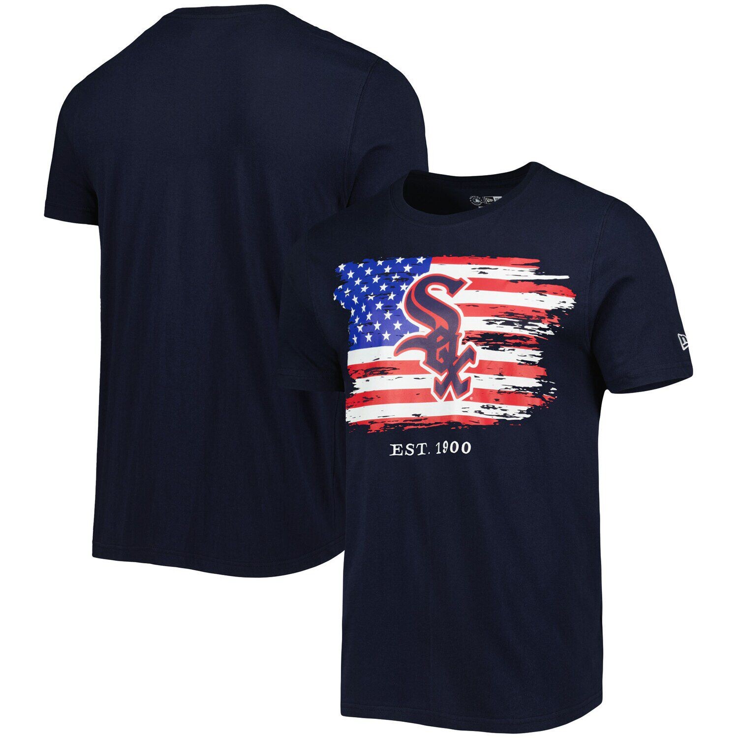 

Мужская трикотажная футболка New Era Navy Chicago White Sox 4 июля