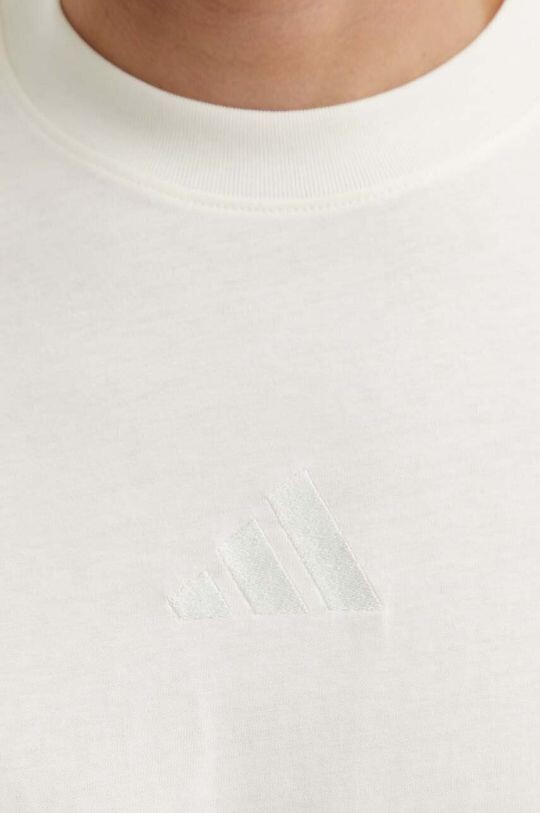 Хлопковая футболка All SZN adidas, бежевый — фото 4