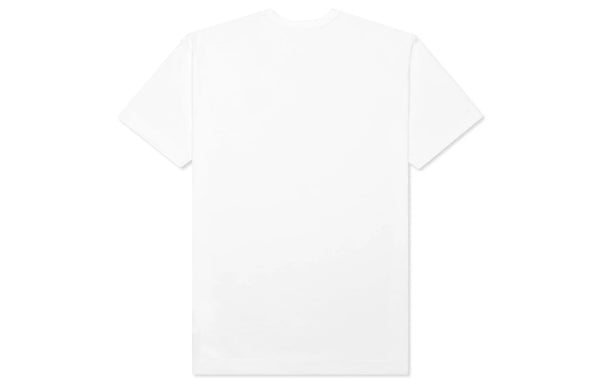 Футболка red emblem heart t-shirt 'white/green' Comme Des Garcons Play, белый — фото 2