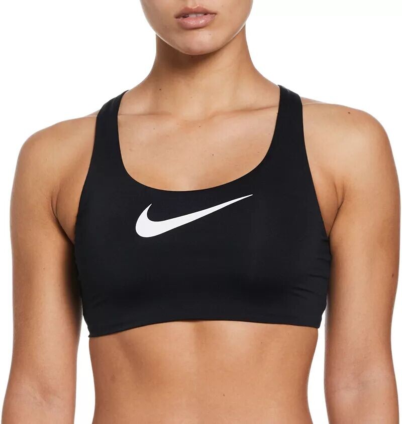 

Женские мидкини Nike с логотипом и лентой через плечо, черный