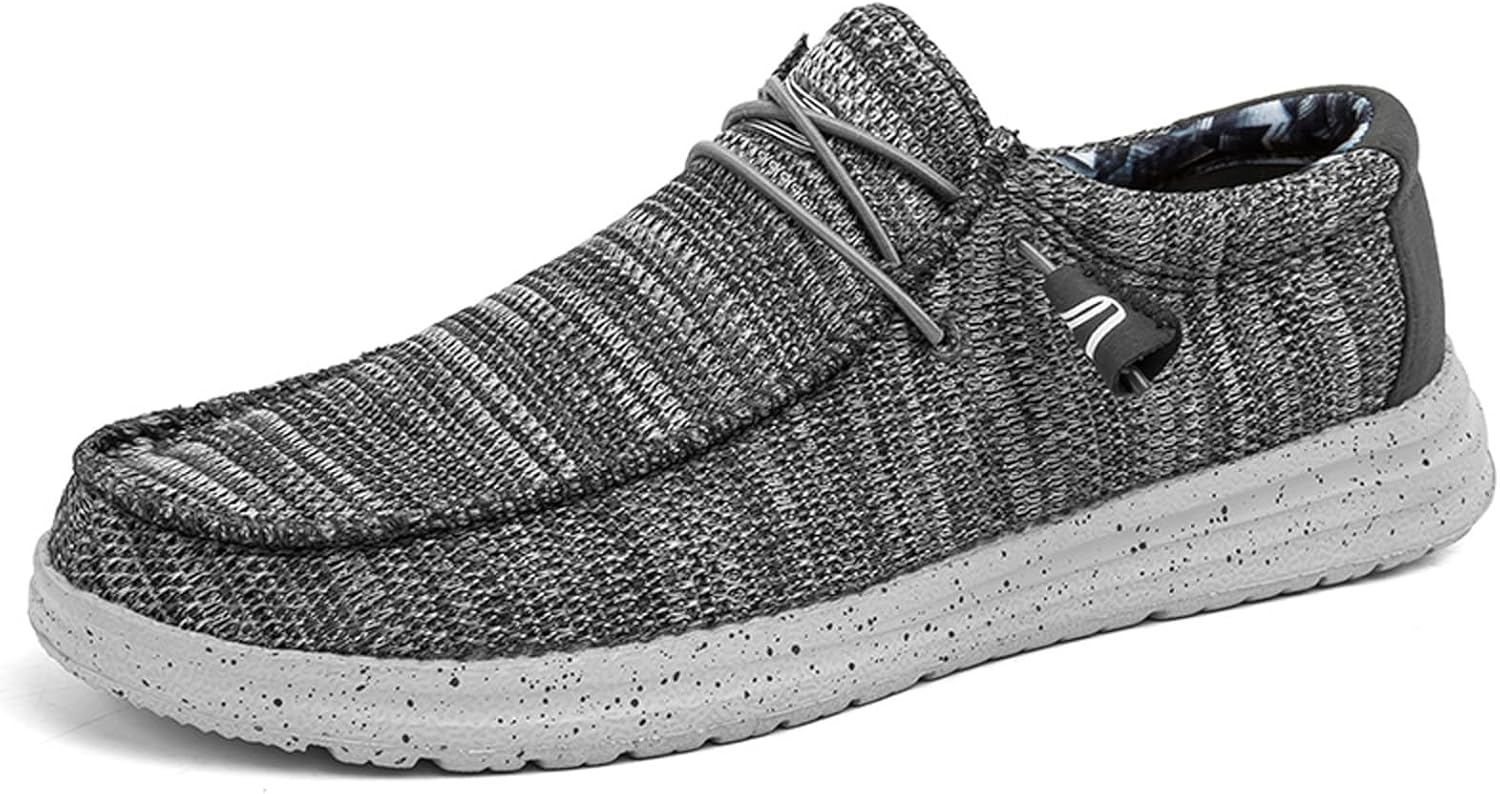 

Мужские лоферы из холщовой ткани с легкой мягкой подошвой, плоской колодкой, винтажного стиля, повседневные лоферы, лодочные туфли Cerythrina, серый