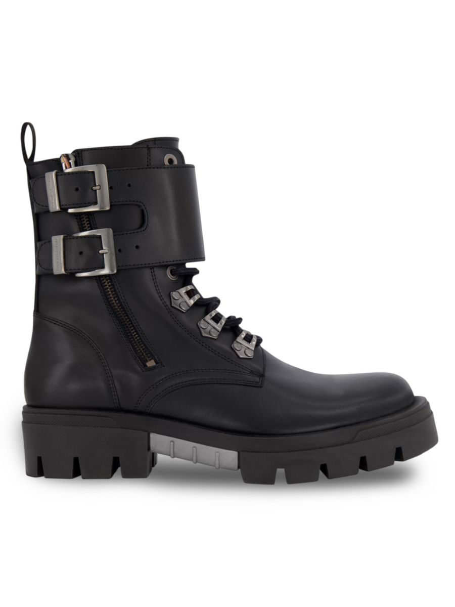 

Кожаные военные ботинки White Label Karl Lagerfeld Paris, черный