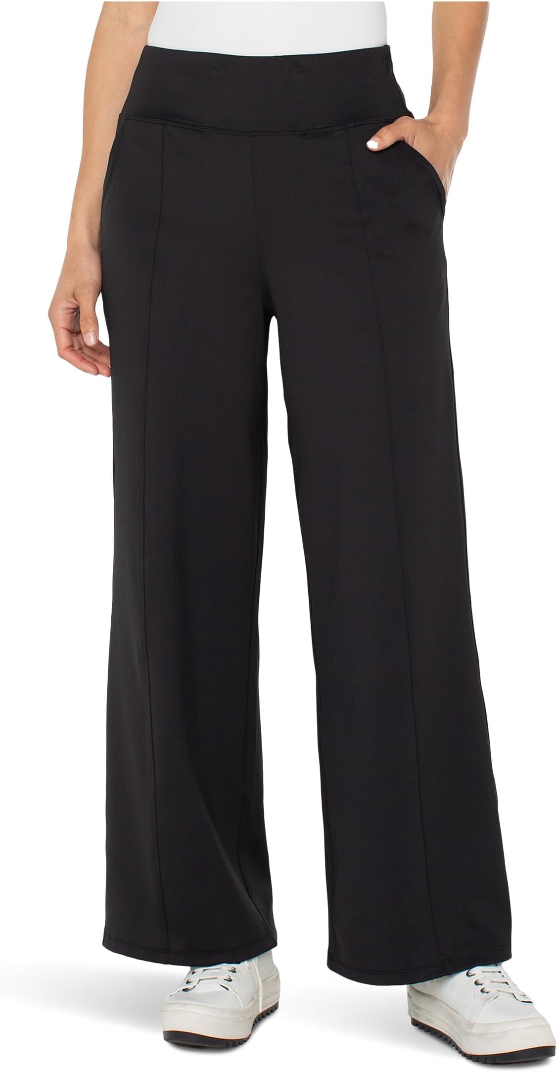 

Брюки Liverpool Los Angeles Mid-Rise Wide Leg Tech Pants, Black