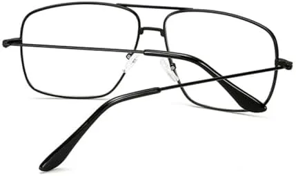 

Квадратная оправа для очков для женщин и мужчин, винтажные солнцезащитные очки из сплава с прозрачными линзами для женщин, очки большого размера MTZJH, Silver-clear