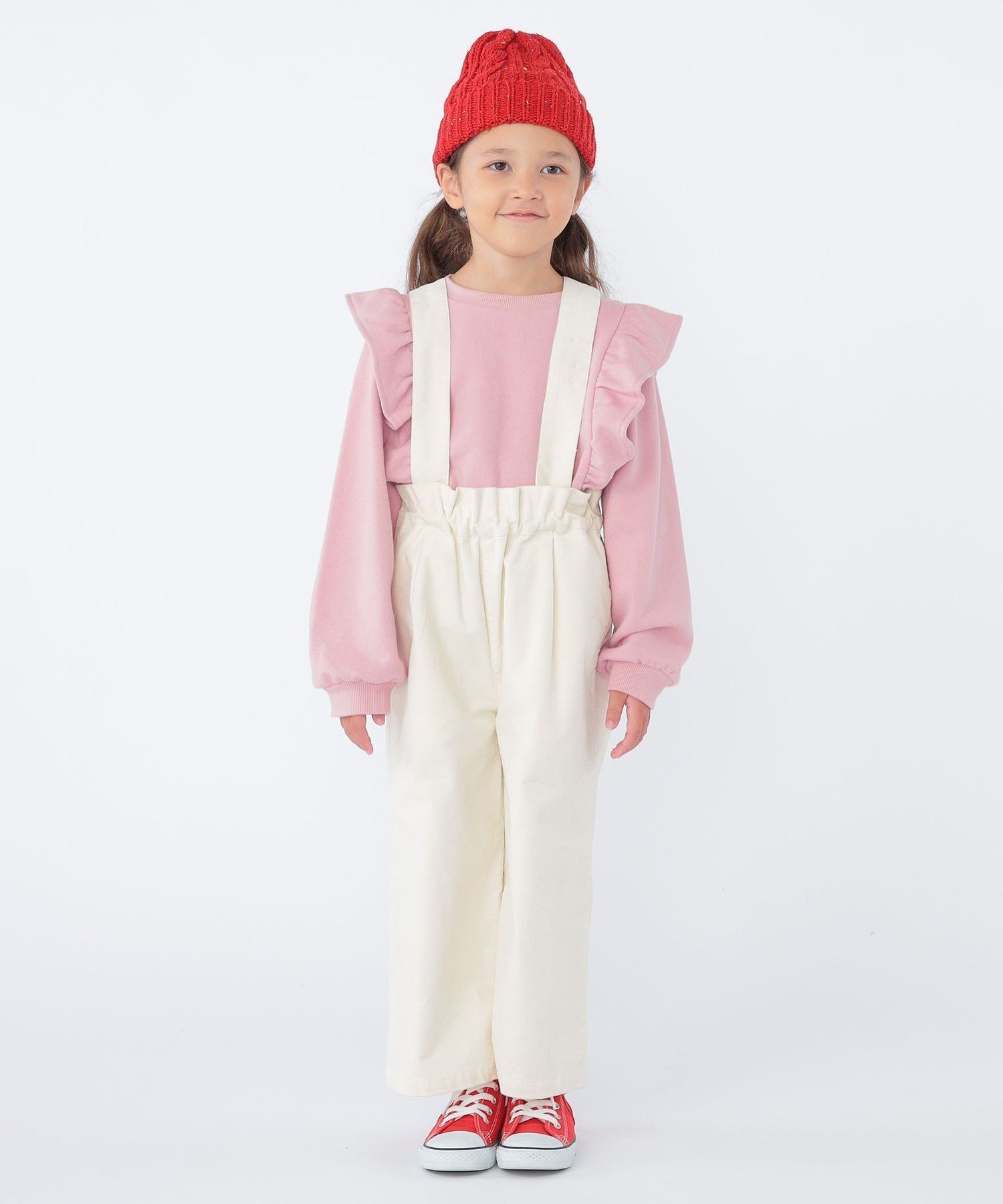 Детские брюки SHIPS: 100–130 см / Широкие брюки из вельвета с лямками SHIPS KIDS, Ivory