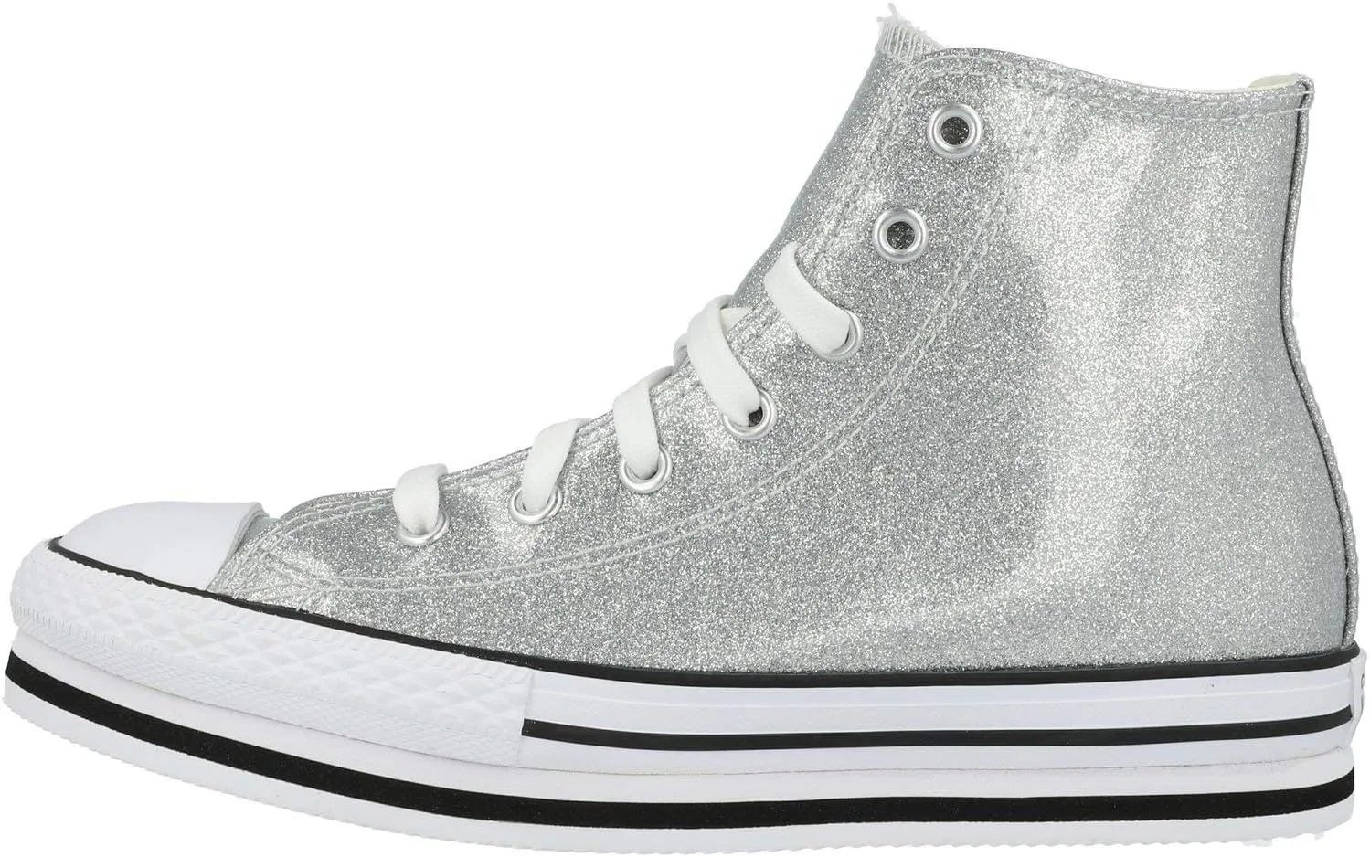 Детские кроссовки Converse на платформе из материала EVA, модель HI 666400C, серебристые — фото 2