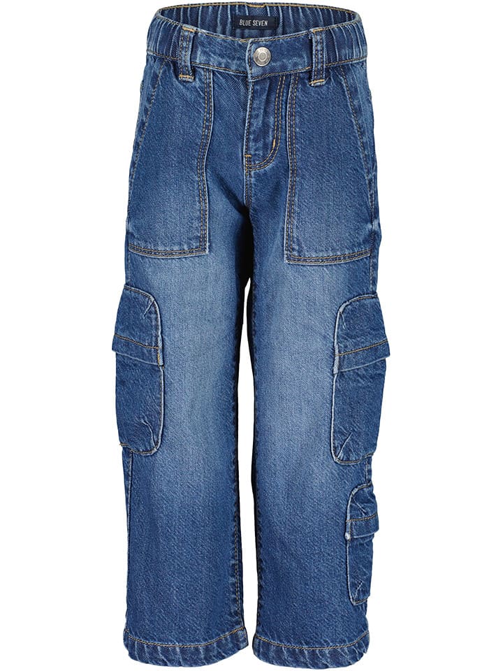 

Джинсы карго свободного кроя синего цвета Blue Seven