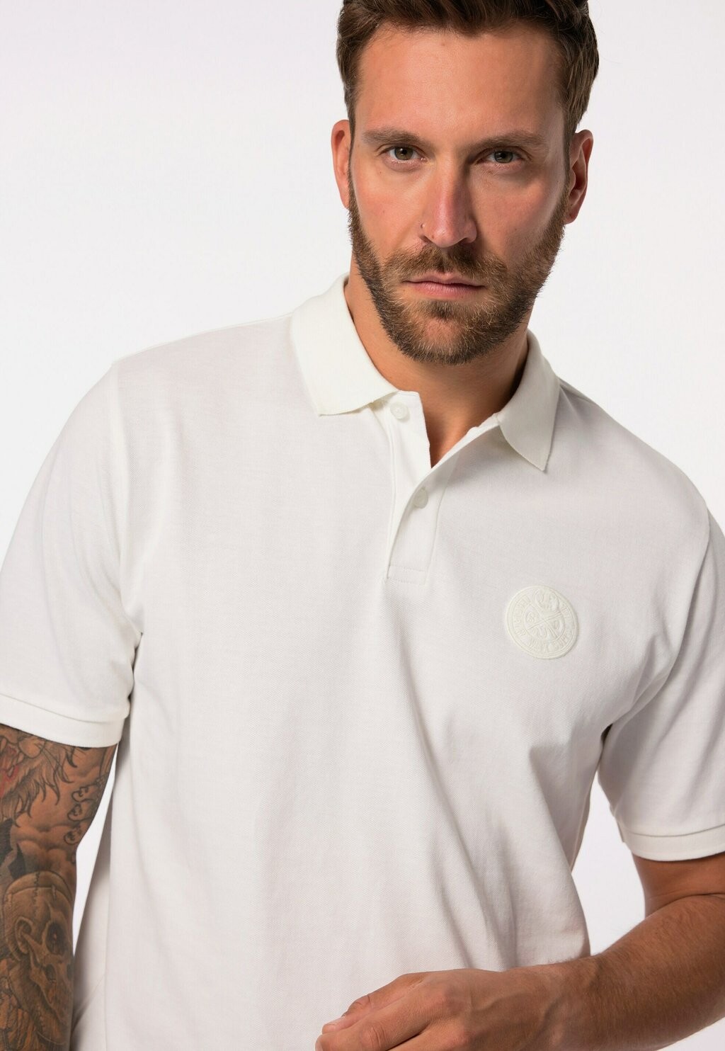 

Рубашка поло SHORT SLEEVE CHEST BADGE JP1880, белый