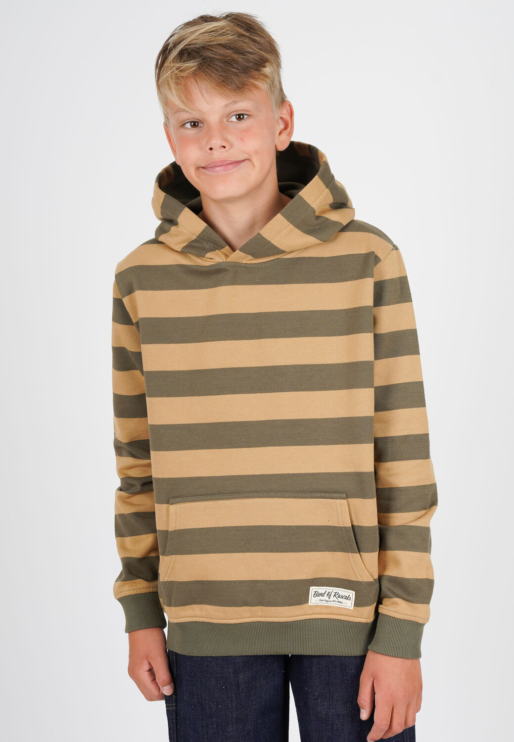 

Пуловер Band of Rascals Kapuzen Striped, цвет olive caramel