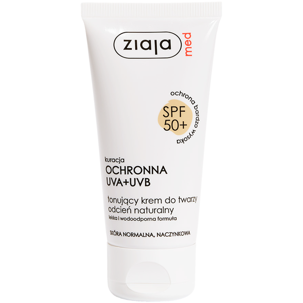 

Тонизирующий крем для лица с spf50+, 50 мл Ziaja Med Kuracja ochronna