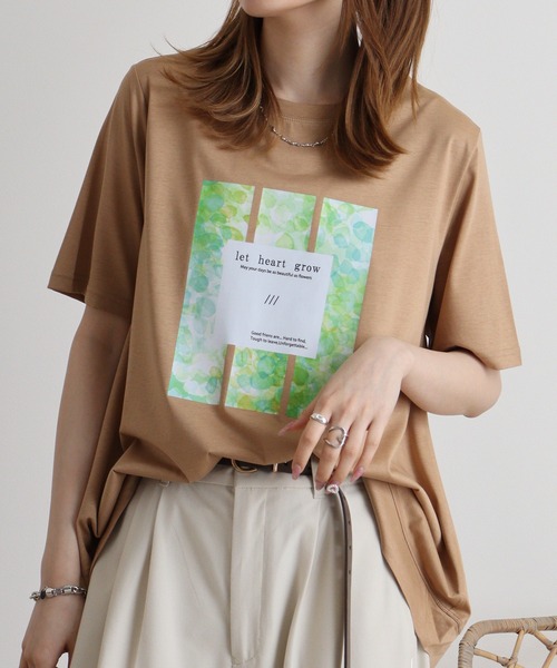 

Футболка с принтом BRODIAEA, коричневый