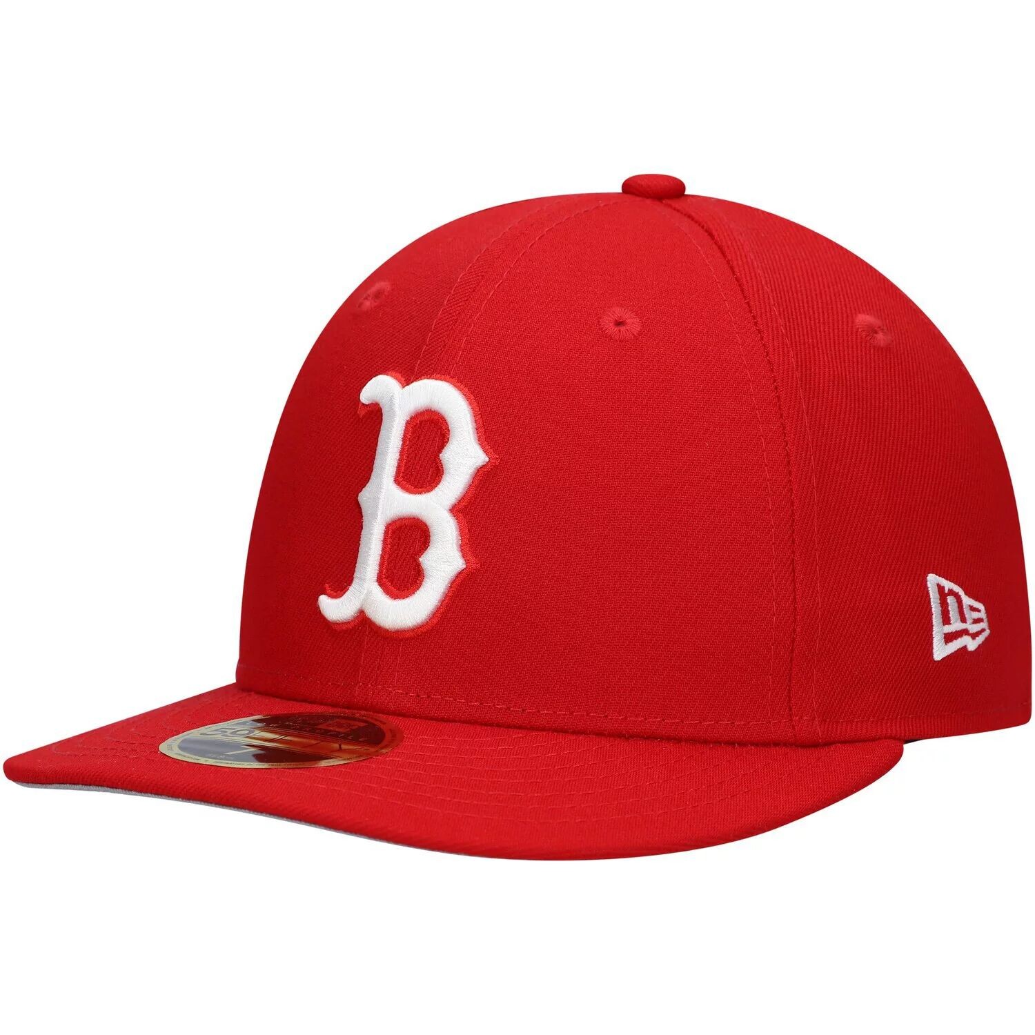 

Мужская приталенная шляпа New Era Scarlet Boston Red Sox Low Profile 59FIFTY