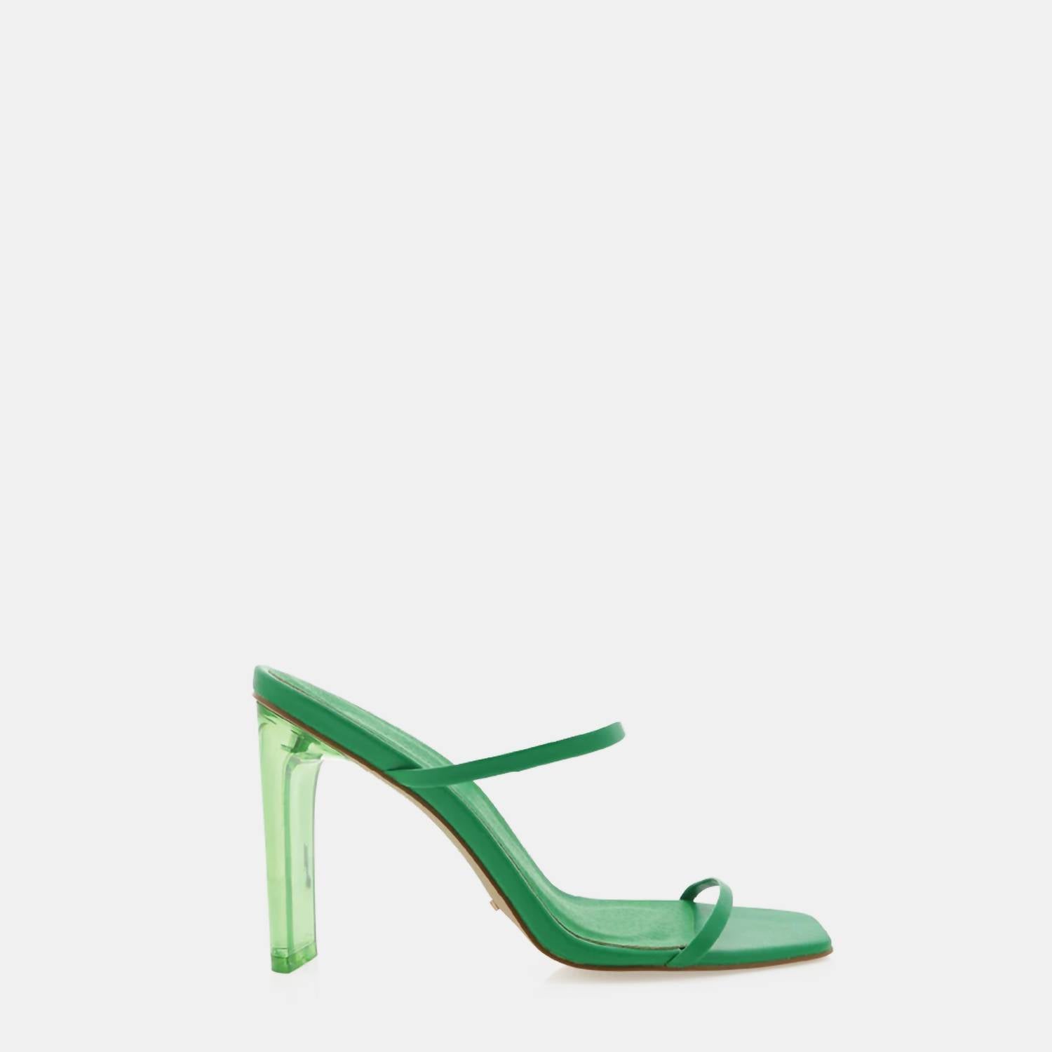 Туфли-мюли Yasara Block Heeled зеленого цвета BiLLiNi