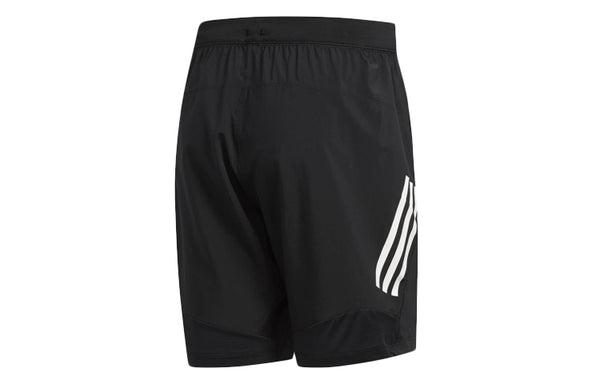 Шорты 4krft tech woven 3-stripes shorts - black Adidas, черный — фото 2