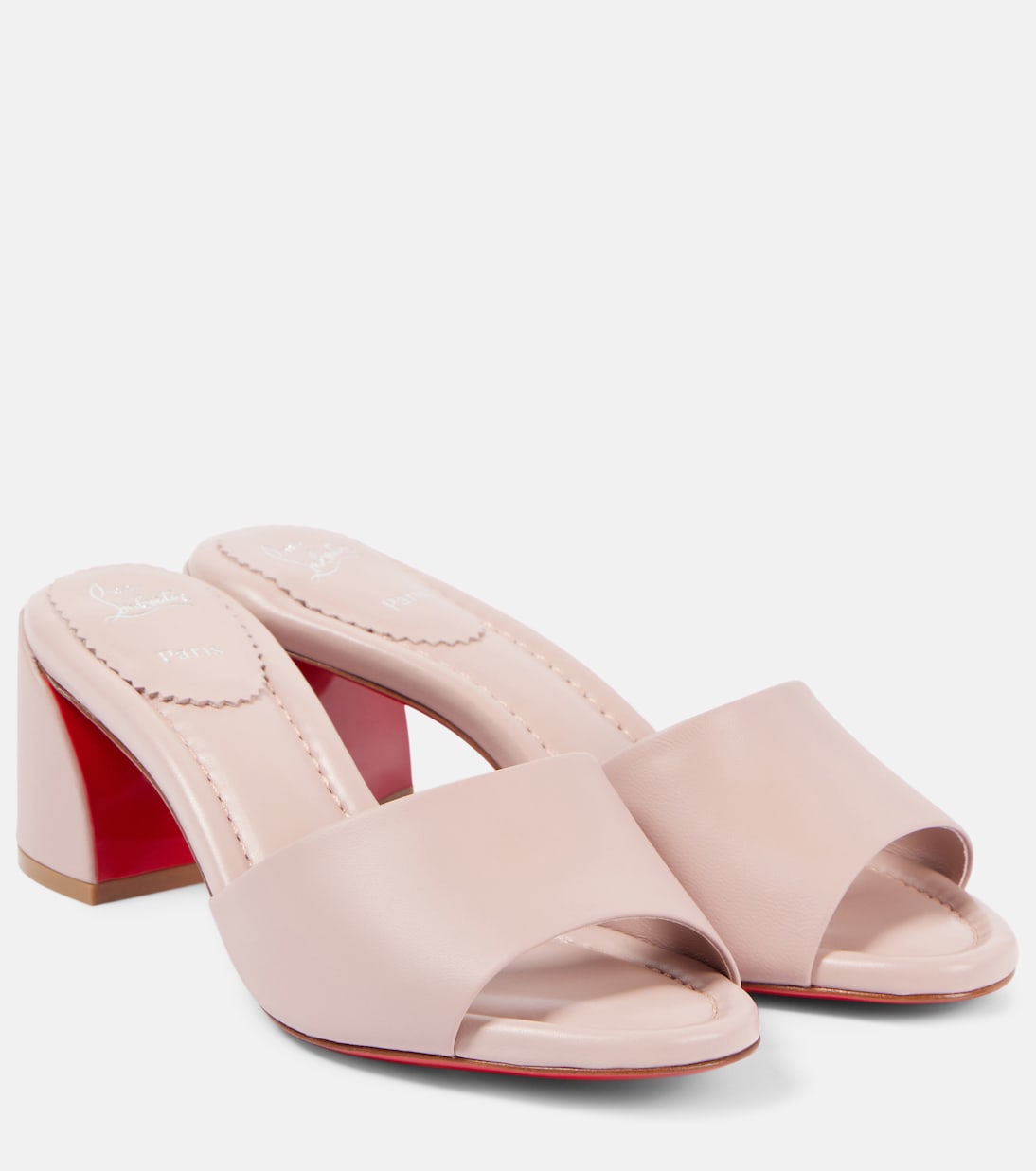 Кожаные мюли Jane 55 Christian Louboutin, Vintage Rose/Lin Vintage Rose